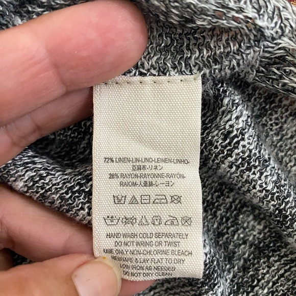 Free People melange black and gray sweater sweater - Picture 5 of 7